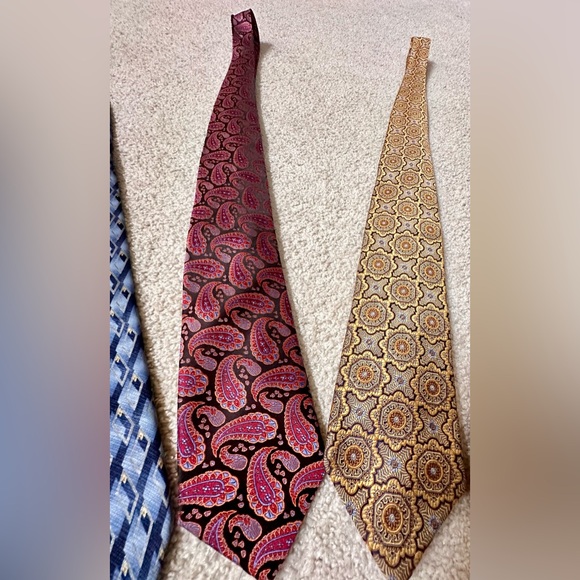 5 Assorted Neckties Croft Barrow Van Heusen Jos A Bank Etc - Picture 3 of 8